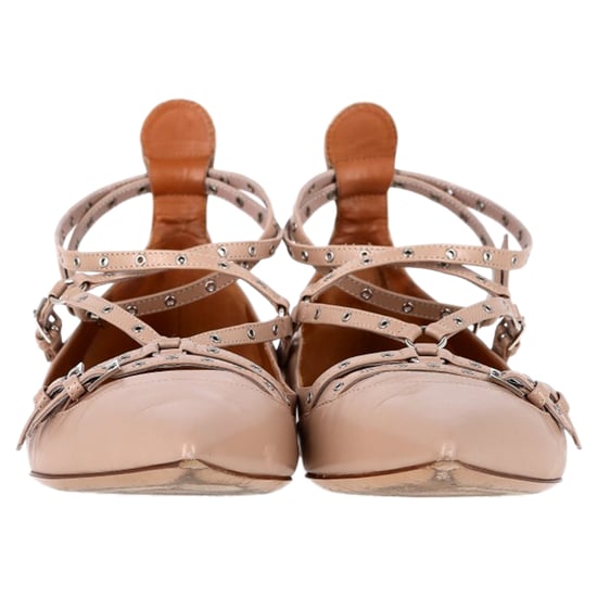 Valentino Garavani Love Latch Ballerina's in Beige Leer - Image 2