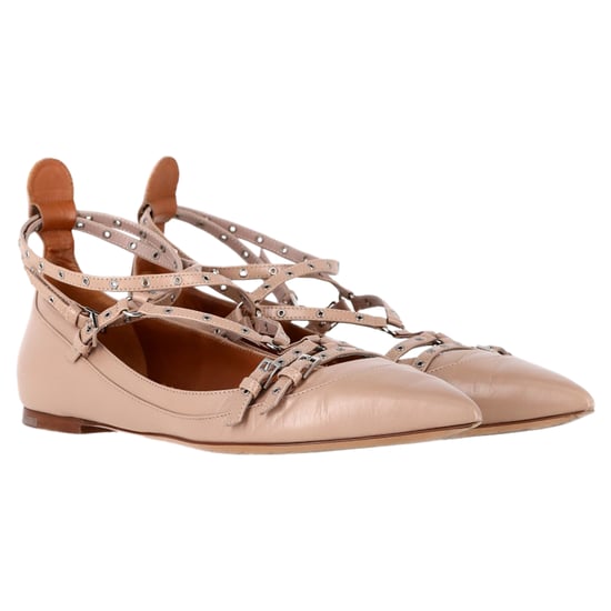 Valentino Garavani Love Latch Ballerina's in Beige Leer - Image 4