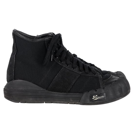 Visvim Lanier Hoogtop Sneakers met Leren Accenten in Zwart Canvas - Image 1