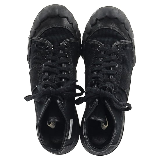 Visvim Lanier Hoogtop Sneakers met Leren Accenten in Zwart Canvas - Image 3