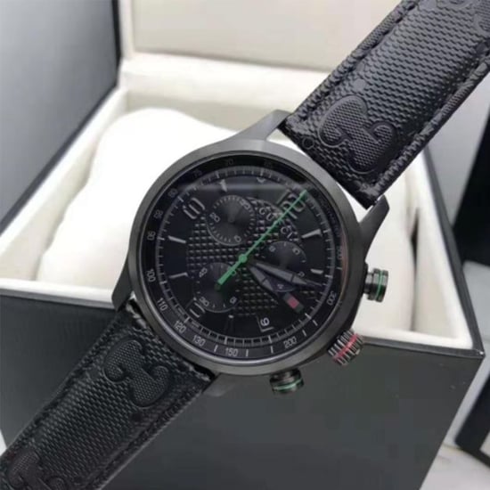Gucci YA126244 G-Timeless Men's Chronograph Watch - Elegant Black Design - Image 4