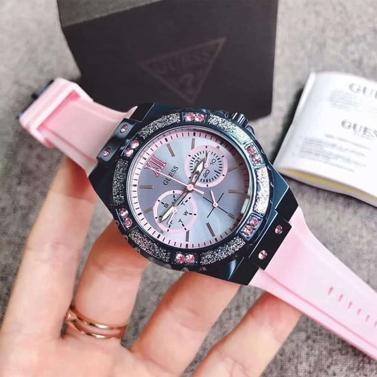 Stylish Guess Limelight Crystals Pink Ladies Watch - W0775L5 - Image 5