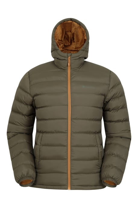 'Season' Men's Padded Jacket with Side Pockets Water Resistant Warm Coat Forest Green - Image 2