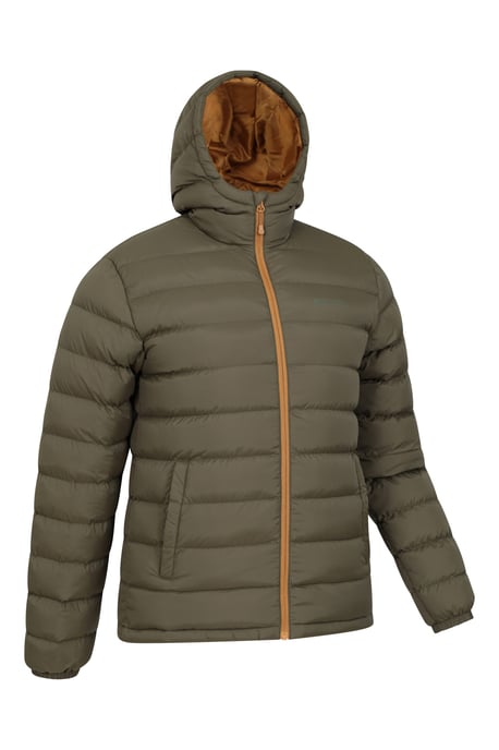'Season' Men's Padded Jacket with Side Pockets Water Resistant Warm Coat Forest Green - Image 3