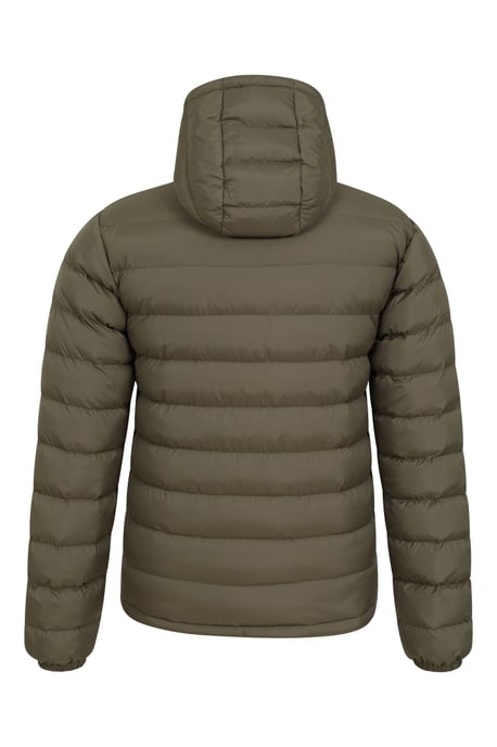 'Season' Men's Padded Jacket with Side Pockets Water Resistant Warm Coat Forest Green - Image 4