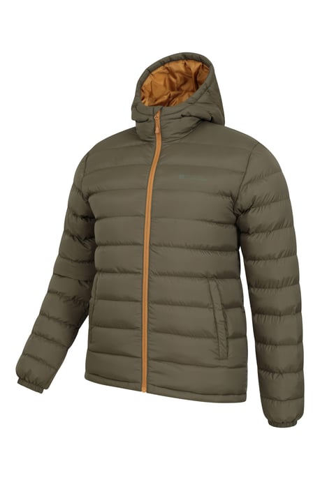 'Season' Men's Padded Jacket with Side Pockets Water Resistant Warm Coat Forest Green - Image 5