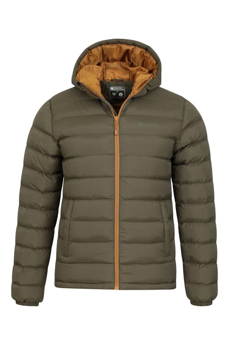 'Season' Men's Padded Jacket with Side Pockets Water Resistant Warm Coat Forest Green - Image 6