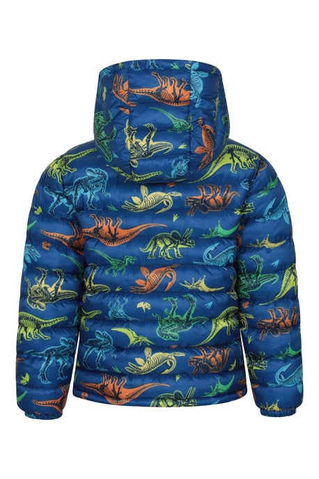 'Printed Seasons' Kids Padded Jacket Water Resistant Cosy Winter Coat Teal - Image 3