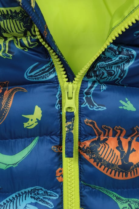 'Printed Seasons' Kids Padded Jacket Water Resistant Cosy Winter Coat Teal - Image 5
