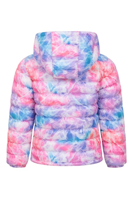 'Printed Seasons' Kids Padded Jacket Water Resistant Cosy Winter Coat Pink - Image 4
