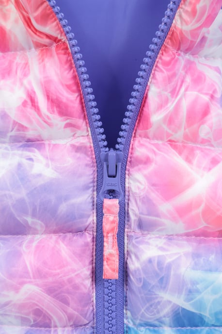 'Printed Seasons' Kids Padded Jacket Water Resistant Cosy Winter Coat Pink - Image 6