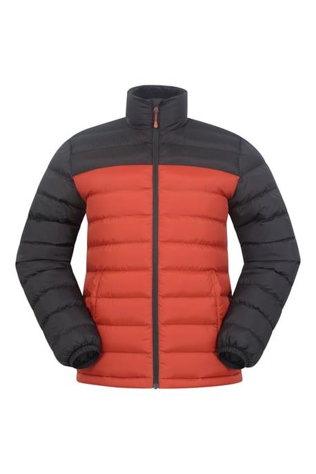 Seasons' Men's Printed Padded Jacket Water Resistant Winter Coat Orange - Image 2