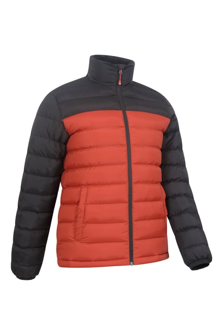 Seasons' Men's Printed Padded Jacket Water Resistant Winter Coat Orange - Image 3