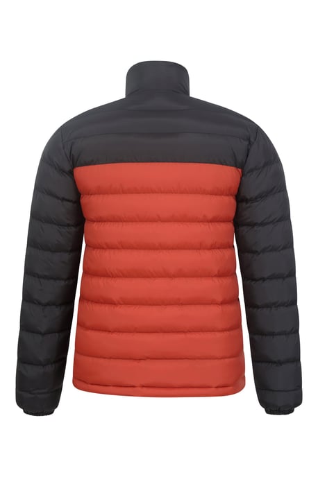 Seasons' Men's Printed Padded Jacket Water Resistant Winter Coat Orange - Image 4