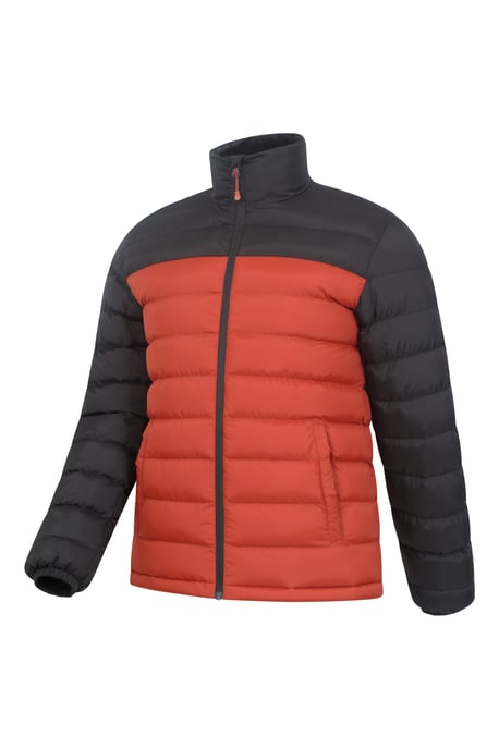Seasons' Men's Printed Padded Jacket Water Resistant Winter Coat Orange - Image 5