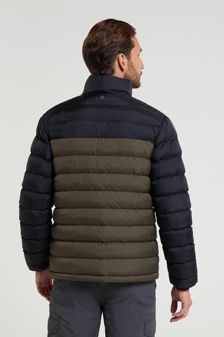 Seasons' Men's Printed Padded Jacket Water Resistant Winter Coat Khaki - Image 3