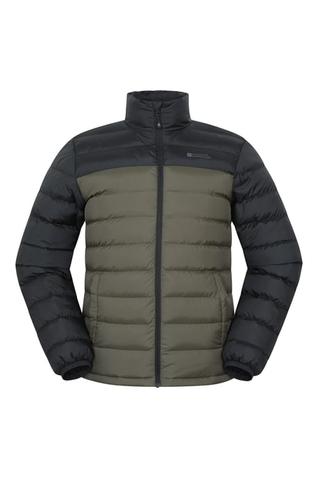 Seasons' Men's Printed Padded Jacket Water Resistant Winter Coat Khaki - Image 5