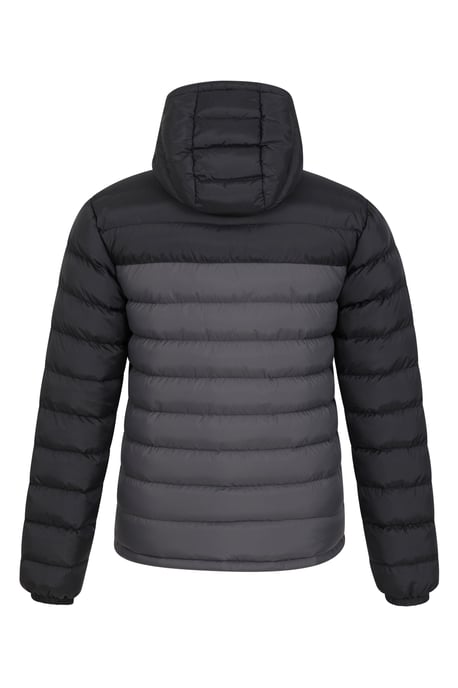 'Season' Men's Padded Jacket with Side Pockets Water Resistant Warm Coat Dark Grey - Image 3