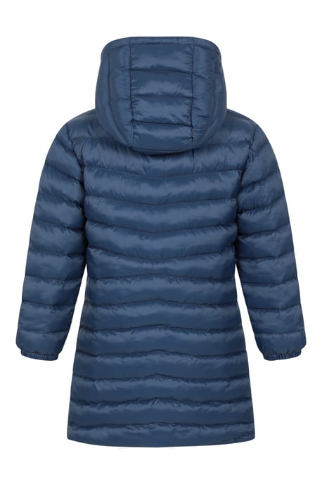 'Florence' Kids Long Padded Jacket Insulated Winter Warm Comfy Travelling Overcoat Navy - Image 3