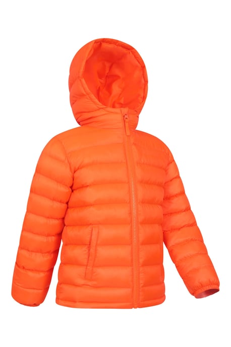 'Seasons' Kids Padded Jacket Water Resistant Outdoors Winter Rain Coat Orange - Image 3