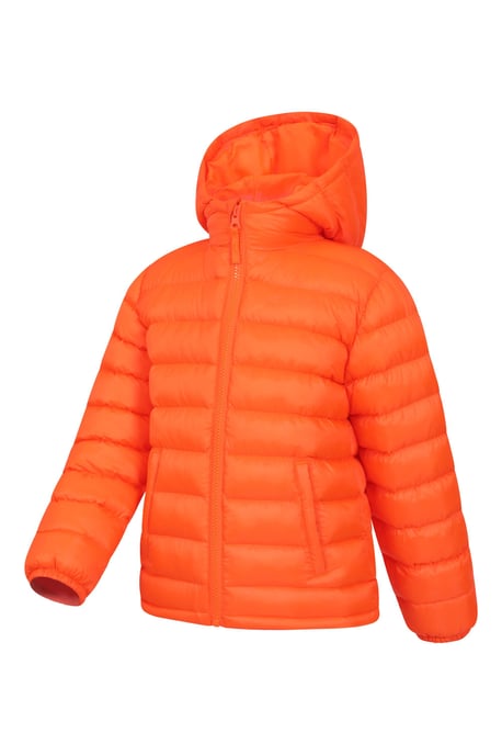 'Seasons' Kids Padded Jacket Water Resistant Outdoors Winter Rain Coat Orange - Image 5