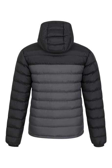 'Season' Men's Padded Jacket with Side Pockets Water Resistant Warm Coat Grey - Image 3