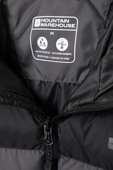 'Season' Men's Padded Jacket with Side Pockets Water Resistant Warm Coat Grey - Image 5