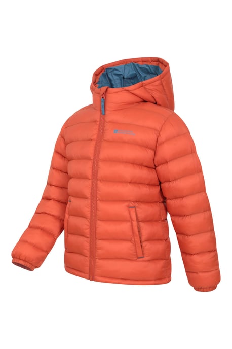 'Seasons' Kids Padded Jacket Water Resistant Outdoors Winter Rain Coat Orange - Image 5