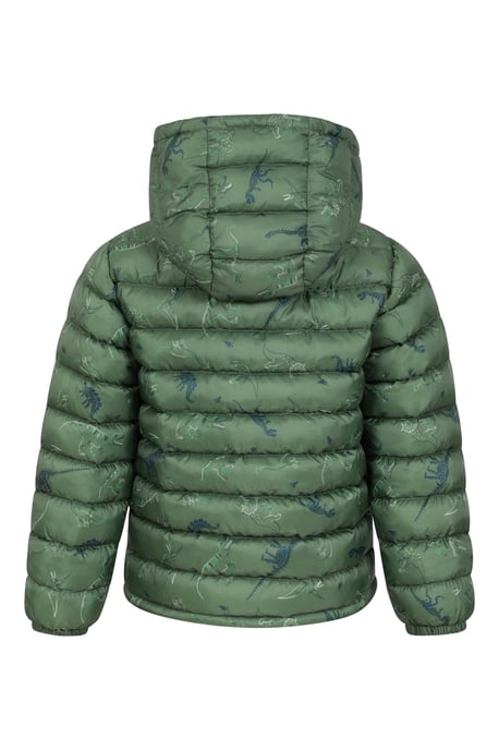 'Printed Seasons' Kids Padded Jacket Water Resistant Cosy Winter Coat Khaki - Image 4