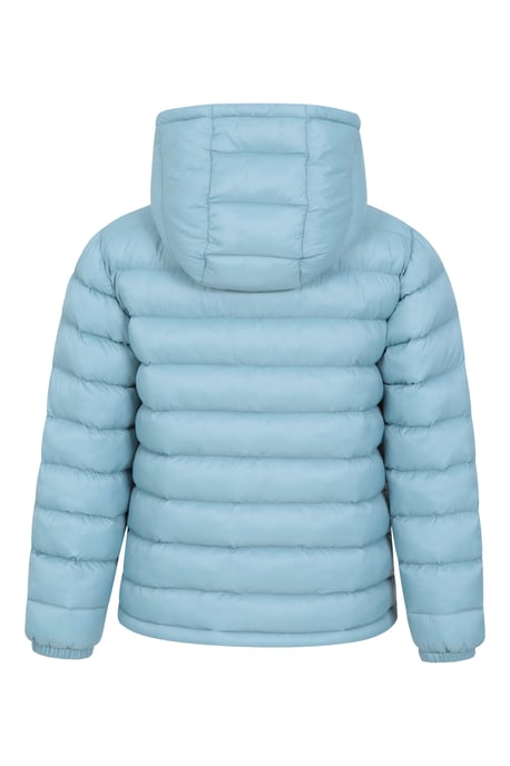 'Seasons' Kids Padded Jacket Water Resistant Outdoors Winter Rain Coat Pale Blue - Image 4