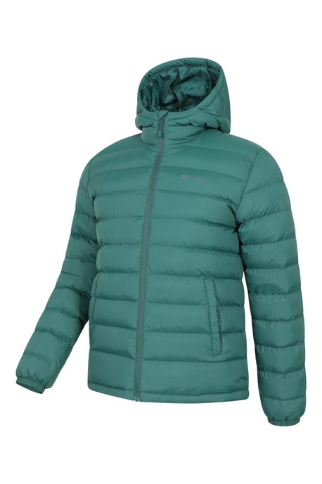 'Season' Men's Padded Jacket with Side Pockets Water Resistant Warm Coat Green - Image 4