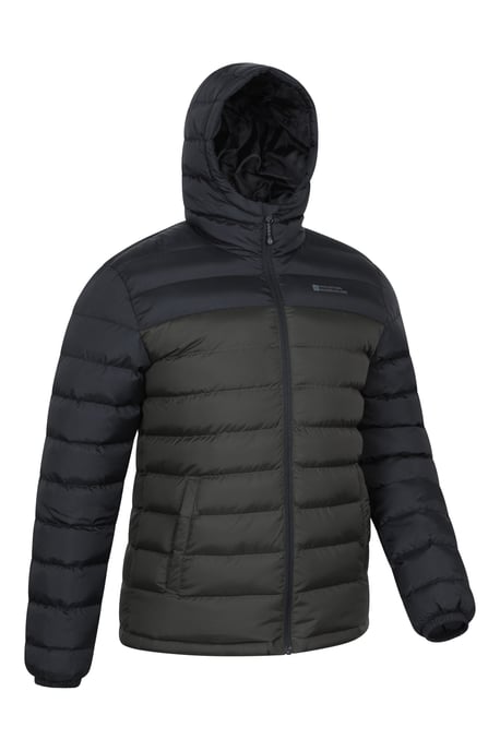 'Season' Men's Padded Jacket with Side Pockets Water Resistant Warm Coat Khaki - Image 2