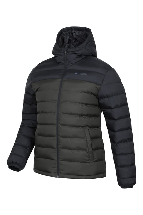 'Season' Men's Padded Jacket with Side Pockets Water Resistant Warm Coat Khaki - Image 4