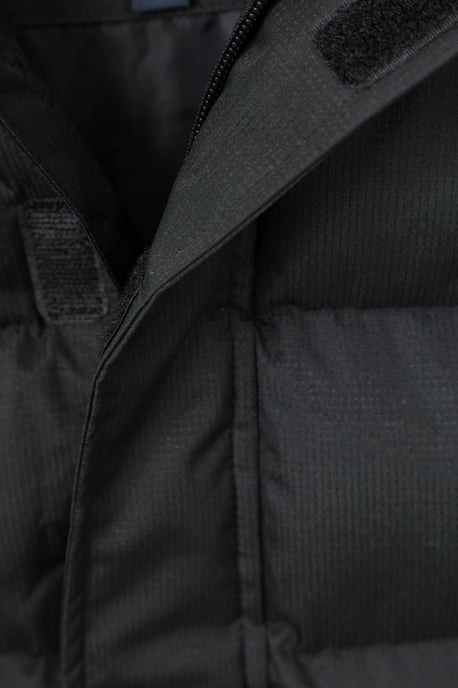 'Snow II' Kids Padded Jacket with Two Side Pockets Ripstop Fabric Water Resistant Coat Black - Image 5