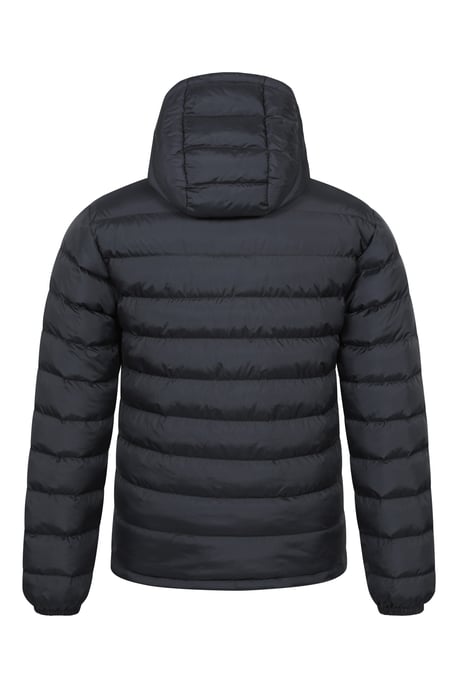 'Season' Men's Padded Jacket with Side Pockets Water Resistant Warm Coat Black - Image 5