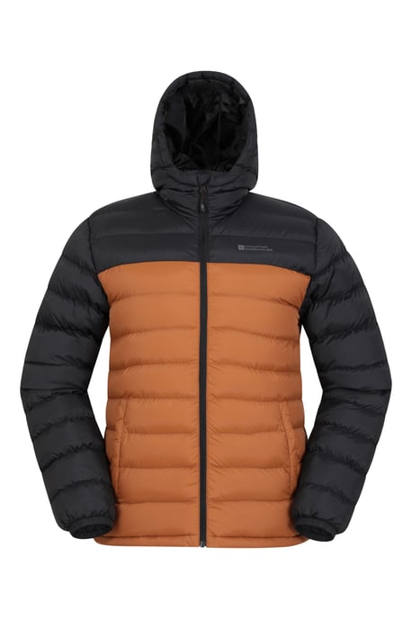 'Season' Men's Padded Jacket with Side Pockets Water Resistant Warm Coat Gold - Image 5