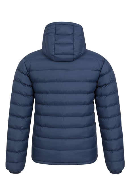 'Season' Men's Padded Jacket with Side Pockets Water Resistant Warm Coat Navy - Image 6