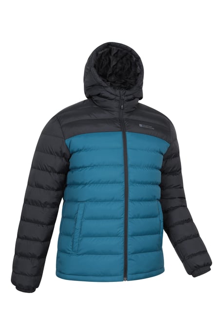 'Season' Men's Padded Jacket with Side Pockets Water Resistant Warm Coat Navy/Blue - Image 2