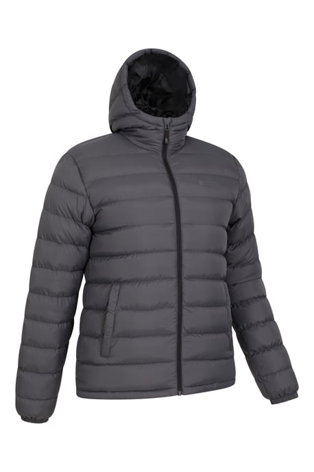 'Season' Men's Padded Jacket with Side Pockets Water Resistant Warm Coat Grey - Image 2
