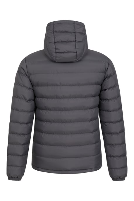 'Season' Men's Padded Jacket with Side Pockets Water Resistant Warm Coat Grey - Image 3