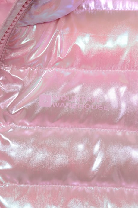 'Seasons' Kids Padded Jacket Water Resistant Outdoors Winter Rain Coat Dusty Pink - Image 6