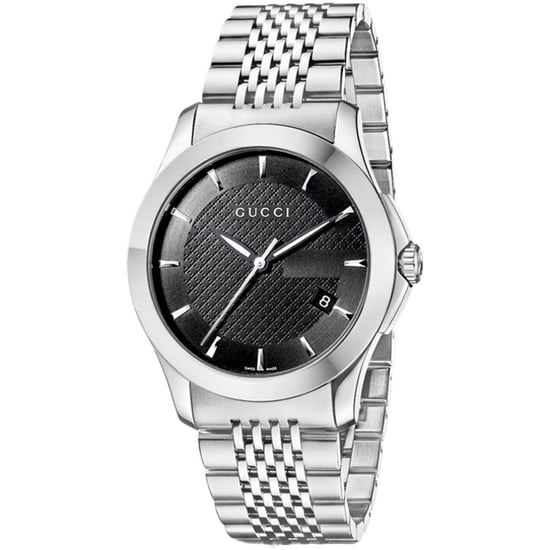 Gucci G-Timeless YA126402 Men's Watch with Black Dial and Silver Bracelet - Image 1