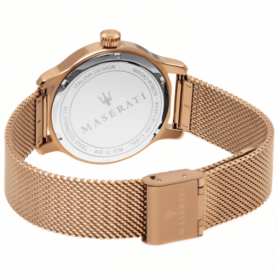 Maserati Epoca Ladies Watch with Blue Mother of Pearl Dial and Rose Gold Finish - Image 3
