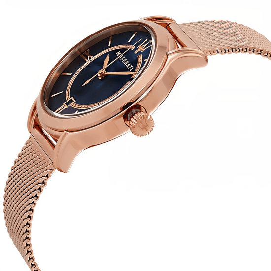 Maserati Epoca Ladies Watch with Blue Mother of Pearl Dial and Rose Gold Finish - Image 4