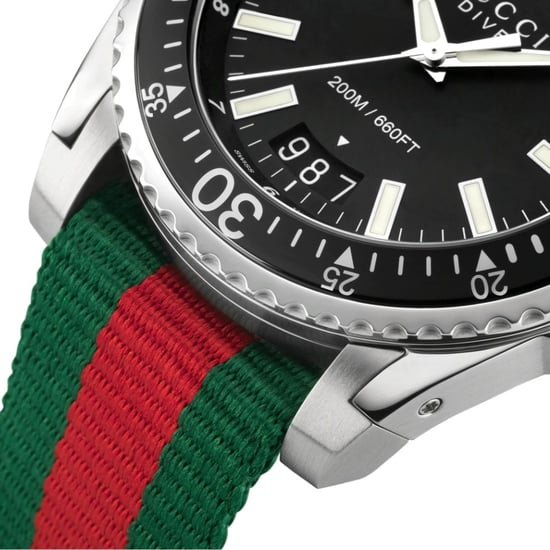 Gucci Dive Men's Watch YA136206 with Black Dial and Multicolored Bracelet - Image 3