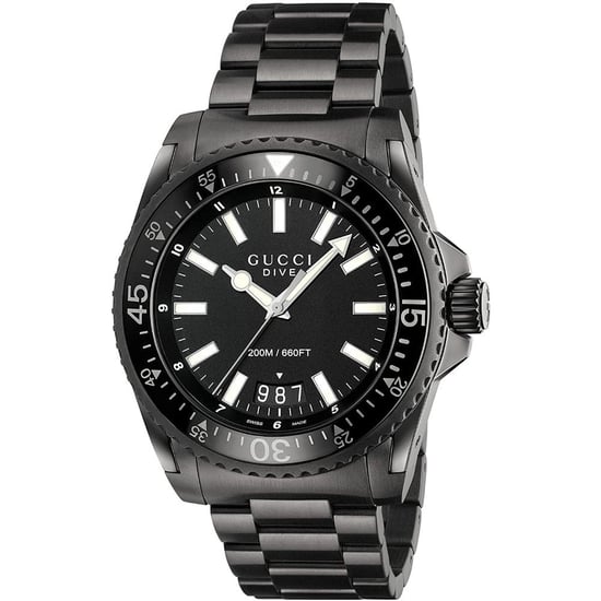 Gucci Dive Men's Watch YA136205 - Black Dial & Stainless Steel Design - Image 1