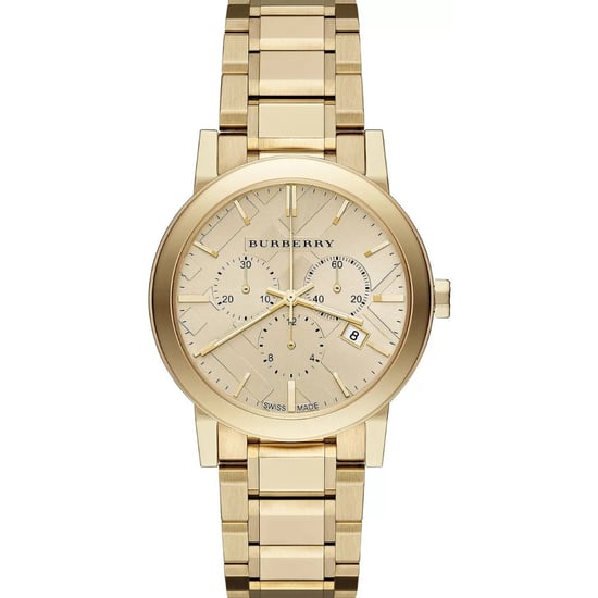 Burberry BU9753 Men's Gold Dial Chronograph Watch - Luxury Timepiece - Image 1
