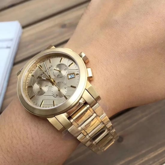 Burberry BU9753 Men's Gold Dial Chronograph Watch - Luxury Timepiece - Image 3