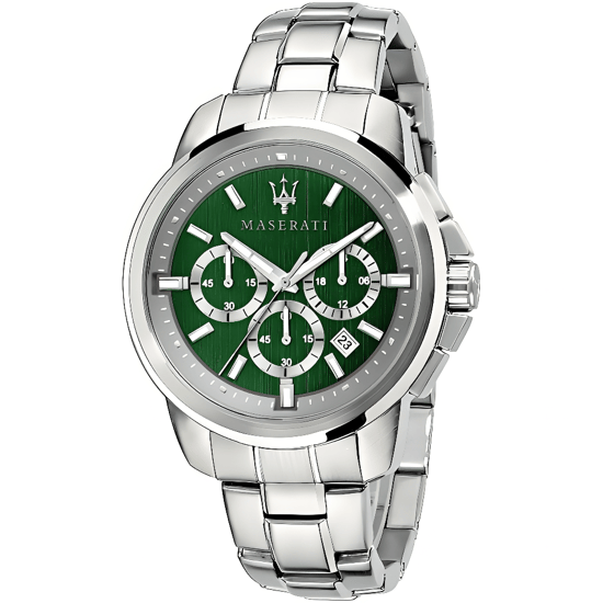 Maserati R8873621017 Successo Men's Chronograph Watch with Green Dial - Image 1