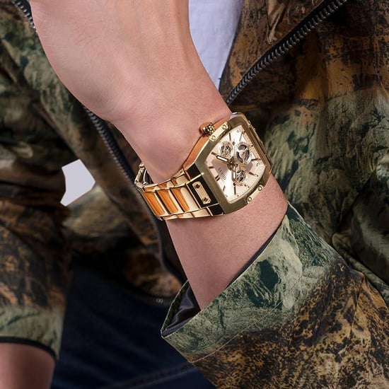 Stijlvol Guess GW0456G2 Phoenix herenhorloge in goud roestvrij staal - Image 2